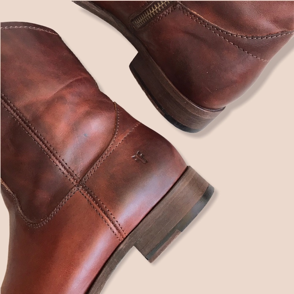 Frye Melissa Button 2 Short Leather Ankle Booties - Picture 15 of 16